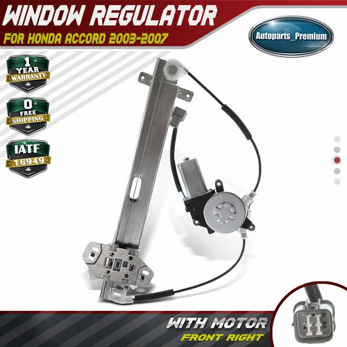 Window Regulator w/ Motor for Honda Accord 20032007 Coupe 2Door Front