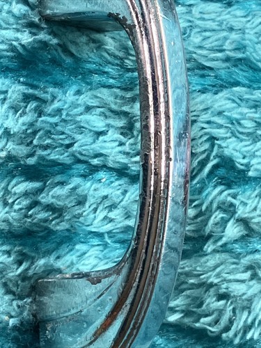 2 Manici Cromati Vintage Anni '40 Deco 3 1/4"" Arcato 2"" OC - Foto 17 di 19