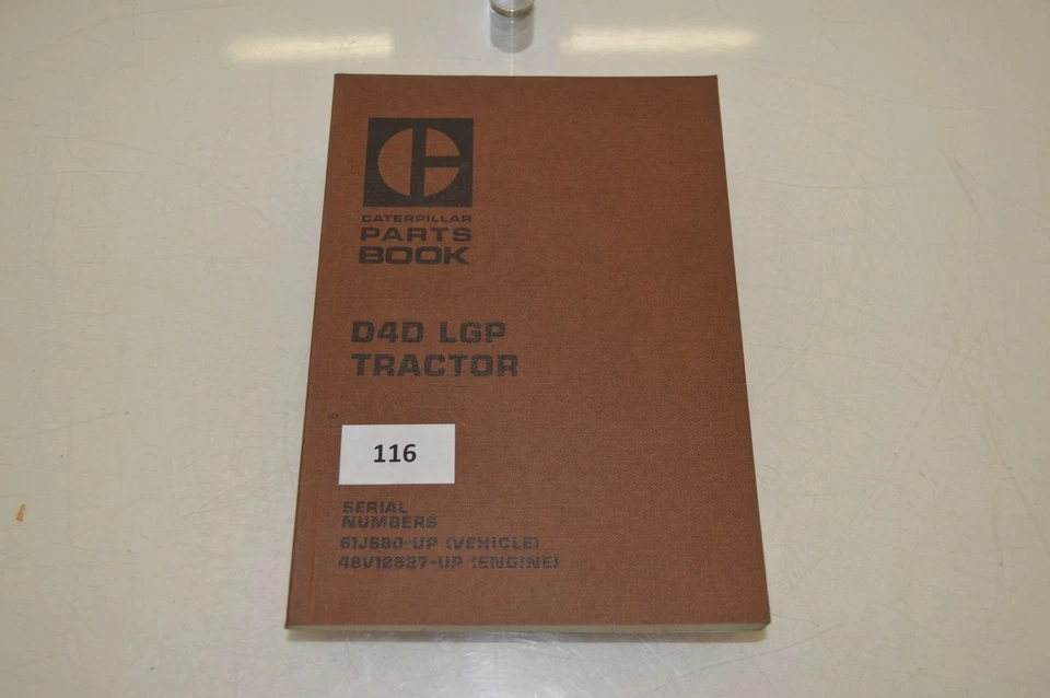 B116 - CATERPILLAR Parts Book - Teile-Katalog für D 4 D LGP Planierraupe Motor - Bild 1 von 1