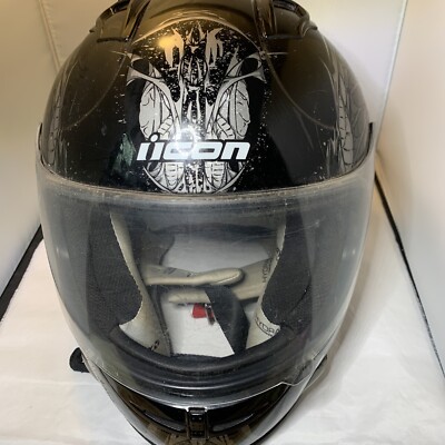 Icon Alliance SSR Speedfreak - Black With Silver Graphics XL