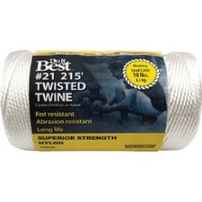  1 -Do it Best 21 x 215 Ft. White Filament Nylon Twisted String Twine 338628