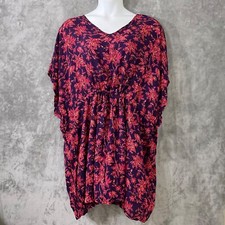 Lands' End Women  s Swim Cover-Up Size XL/XXL Floral Purple modal