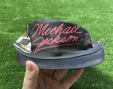Vintage Silk Michael Jackson With Tiger -Painter Hat Black And Hot Pink