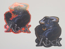 Vinatge Vending machine Stickers The Rock Red Black Bull 2001 WWF Wrestling Card