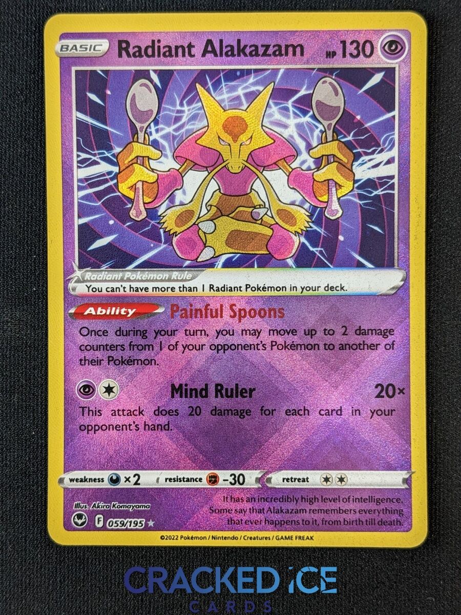 Radiant Alakazam 059/195 NM/M Silver Tempest Pokemon Card