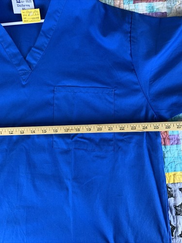 May-Hill Uniforms Men’s Scrub Top Size XL Blue Medical Nurse - Picture 5 of 6