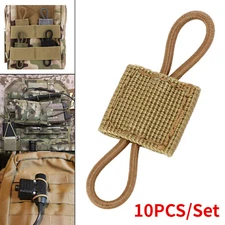 Tactical Gear Holder Clip MOLLE Webbing Retainer Elastic Binding Ribbon Buckle