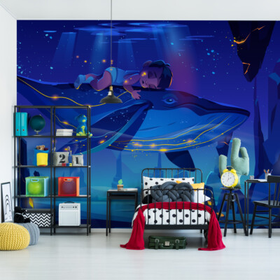 VLIES FOTOTAPETE Selbstklebend XXL Kind OCEAN Fantasy Wal 4828