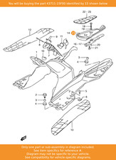 SUZUKI Board, Pillion Footrest Lh, 43711-15F00 OEM