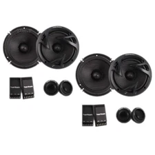 (4) Power Acoustik EF-60C | 6.5 Inch 500W 4 Ohm 2-Way Component Car Speakers