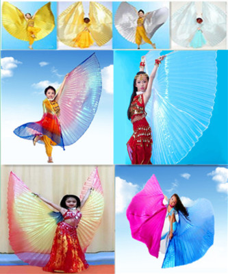 Open or Close Girl Kids Angel Wings Belly Dance Costume Children's Isis Wings