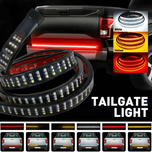 48 Truck Tailgate Strip LED Sequential Brake Signal Tail Reverse Light Bar 12V