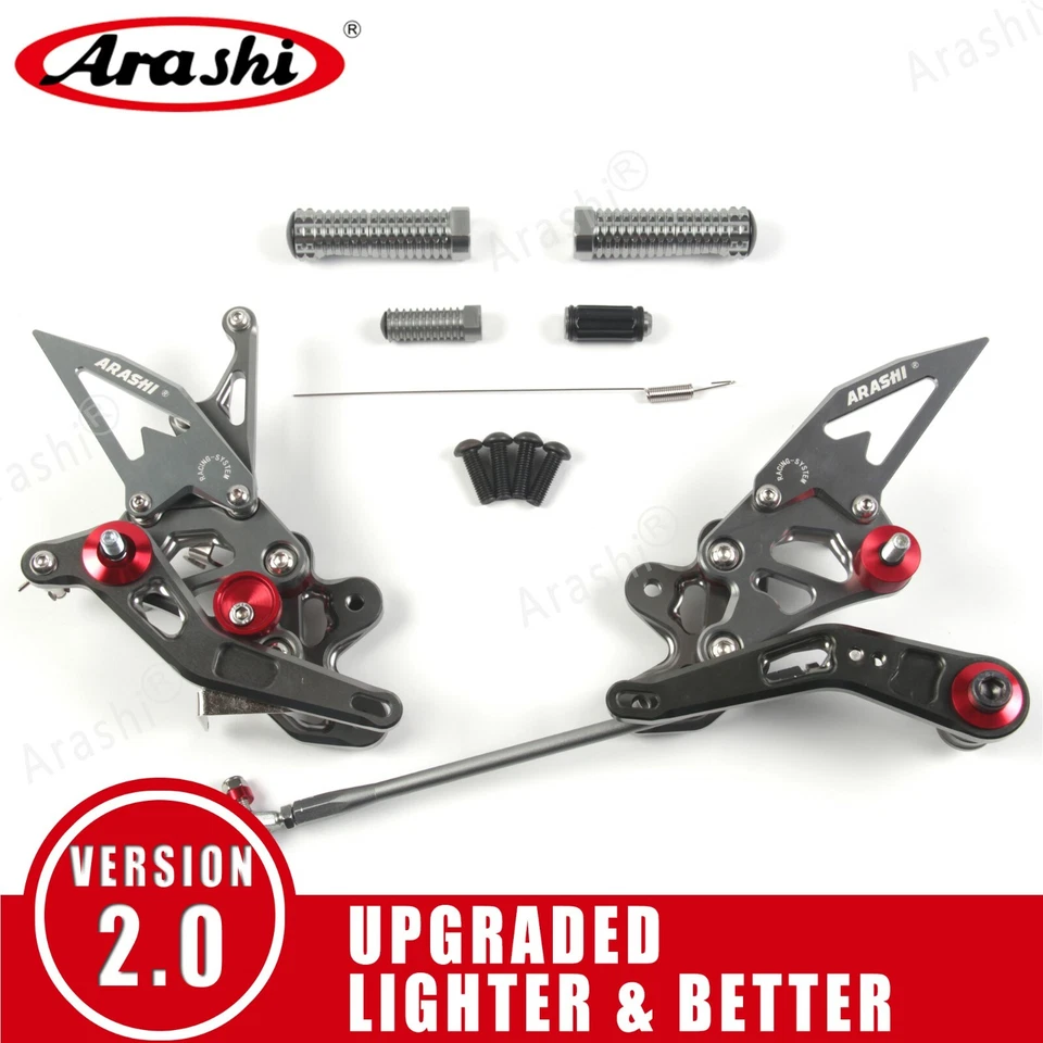 Регулируемые задние подножки Arashi V2.0 для Suzuki GSXR600Z GSXR750Z 2022-2025 - Изображение 2 из 4