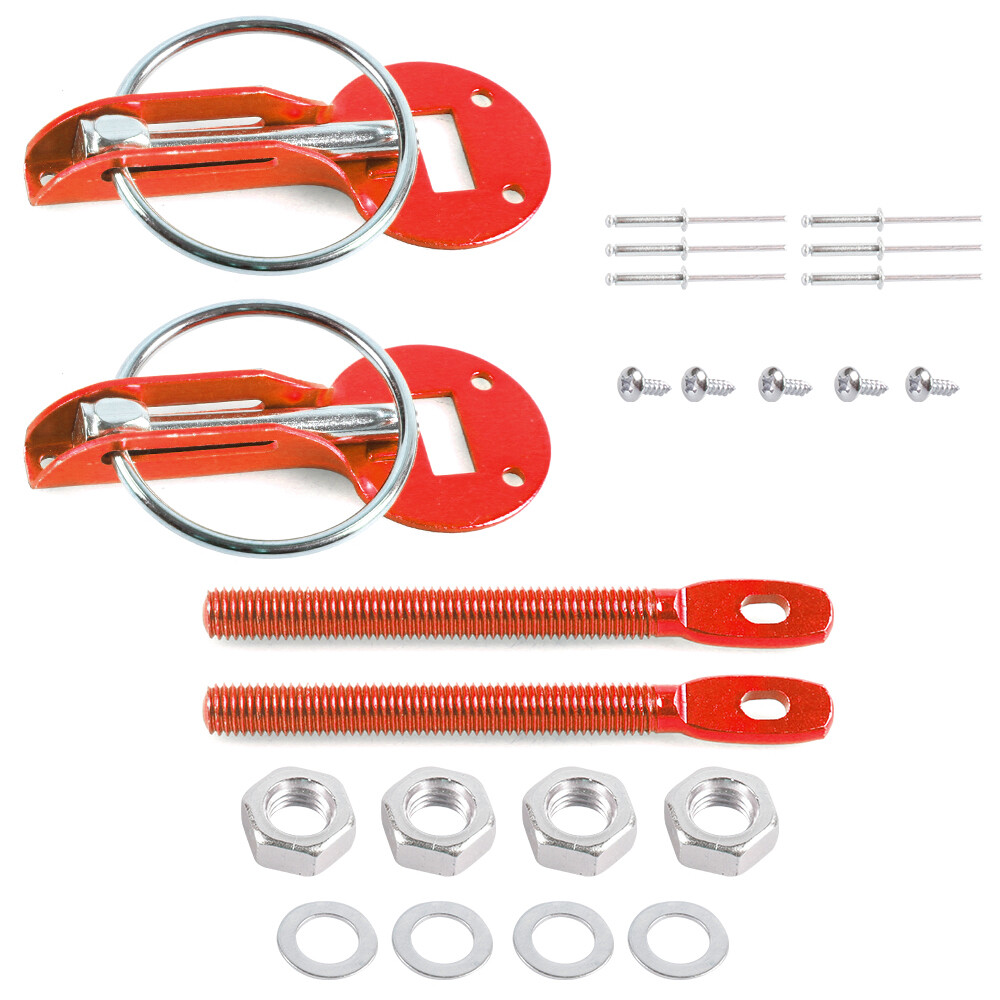 Universal Car Hood Pin Pins Lock Alloy Steel Mount Latch Kit