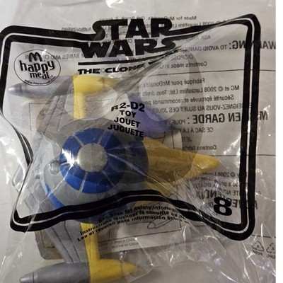 2008 McDonalds Star Wars Clone Wars R2 D2 8 New in Package 