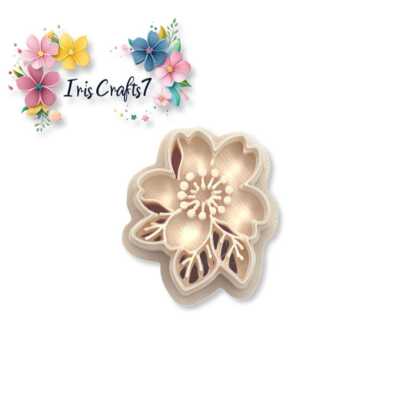 Kirschblüte Polymer Clay Cutter | 3D-gedrucktes Tonwerkzeug | IrisCrafts7 UK