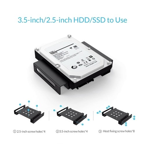 Quality Drive Bay 2.5 or 3.5 to 5.25" Internal Hard Disk Drive Mount Bracket - Afbeelding 4 van 8