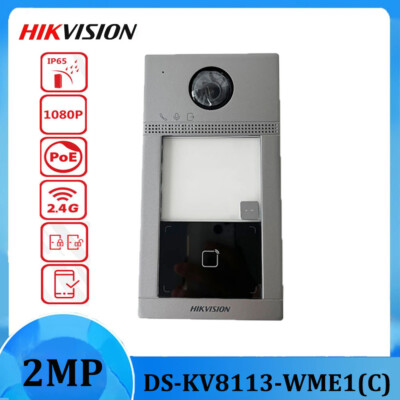 Hikvision DS-KV8113-WME1(C) 2MP WiFi PoE Door station Doorbell Video Intercom