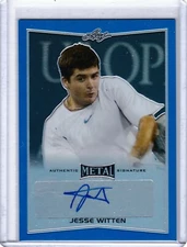 Jesse Witten 2016 Leaf Metal Tennis Blue BA-JW1, 50/50