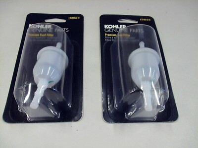 2 Pack Genuine Kohler 25-050-22-S1 Fuel Filter 1/4'' & 5/16'' 51 Micron OEM