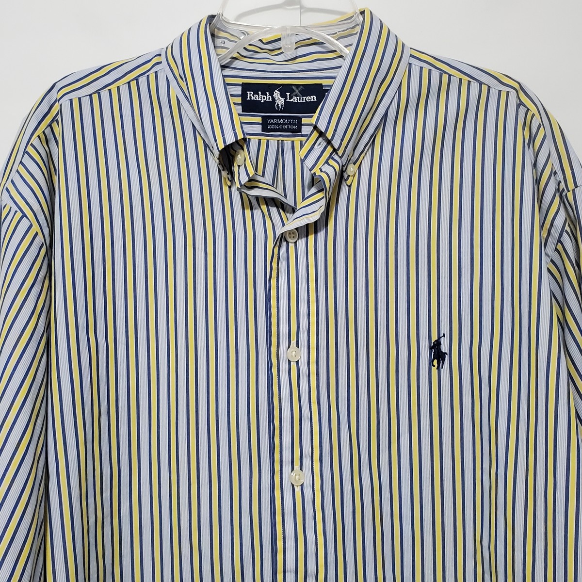 Polo Ralph Lauren Blue Yellow Yarmouth Striped Button Down