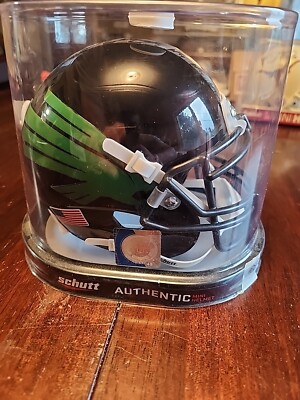 North Texas Mean Green NCAA Alternate 2 (Black) Schutt Mini Helmet