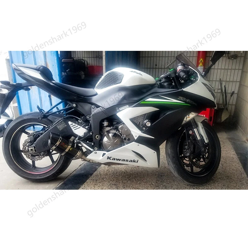 Silenciador escape 370 mm para Kawasaki Ninja ZX6R ZX636 ZX600R 2009-2023 Foto 2 de 4