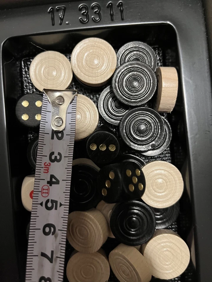 Backgammon Carlit 90er Retro Reisespiel Mitbringspiel Holzsteine Vintage 1992 - Bild 3 von 4