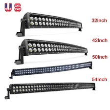 Nilight Curved LED Light Bar 32" 42" 50" 54" Spot Flood Combo for Jeep Truck 4WD