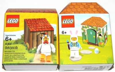LEGO Iconic Easter Chicken Suit & Bunny Hut Coop box 5004468 5005249 exclusive