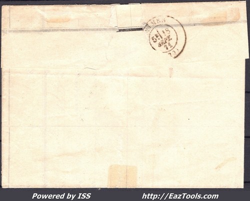 FRANCE N°20+37 SUR LETTRE AVEC CACHET CONVOYEUR DE STATION ALAIS LIGNE 101 BES.N - Picture 2 of 2