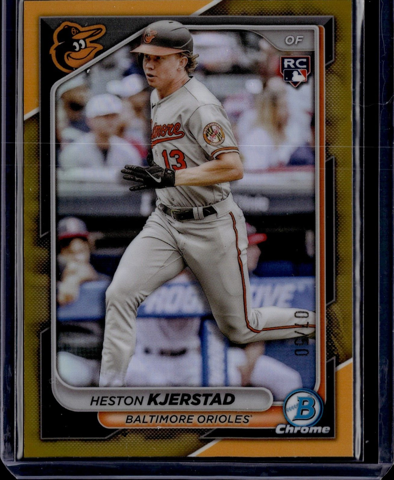 2024 Bowman Chrome Gold Refractors #44 Heston Kjerstad RC 7/50