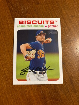 Shane McClanahan 2020 Topps Heritage Minor League White #179 Rays Biscuits /50