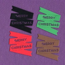 MERRY CHRISTMAS banner die cuts scrapbook cards
