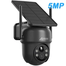 ANRAN Solar Battery Security Cameras Outdoor Wireless Pan/Tilt WiFi 2 Way Audio
