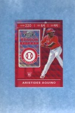 2020 Chronicles Contenders Optic Ruby Wave /199 Aristides Aquino #5 Rookie RC