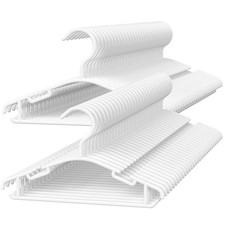 Baby Hangers 60Pack White Baby Clothes Hangers Bulk Kids Plastic Hangers Todd...