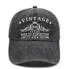 Zxgnreo 80th Birthday Gifts for Men Cotton Baseball Cap Retro One Size,