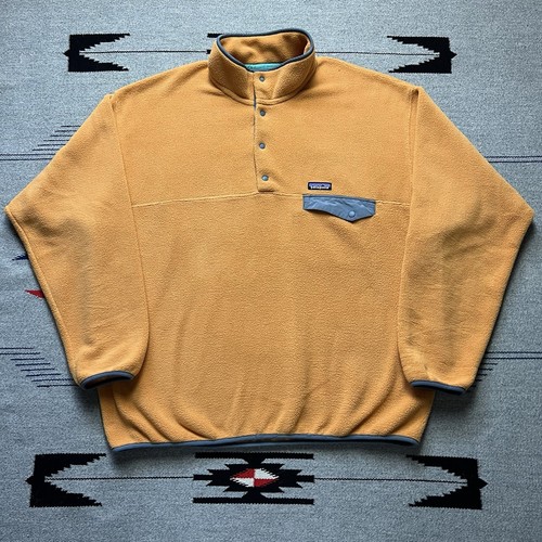 Vintage Patagonia Synchilla Snap T Fleece Mens Size 2XL Yellow Solid - Picture 1 of 8
