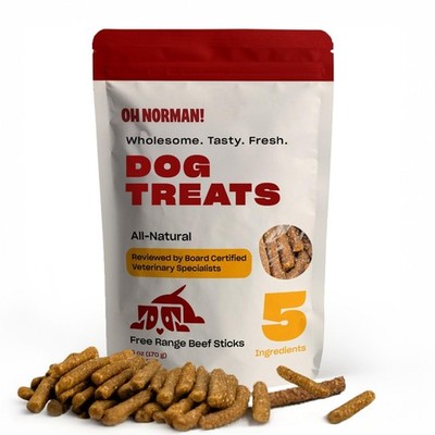 OH NORMAN! Soft Beef Jerky Dog Treats by Kaley Cuoco, Healthy Dog Treats, All...