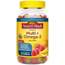 [Clippers]Nature Made Multi for Him Plus Omega-3 Gummies 150ct