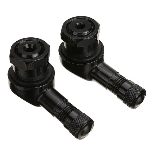 2pcs Black Motorcycle CNC 90-Degree Angle Wheel Tire NCY Leak-proof TWPO Valve - Picture 7 of 9