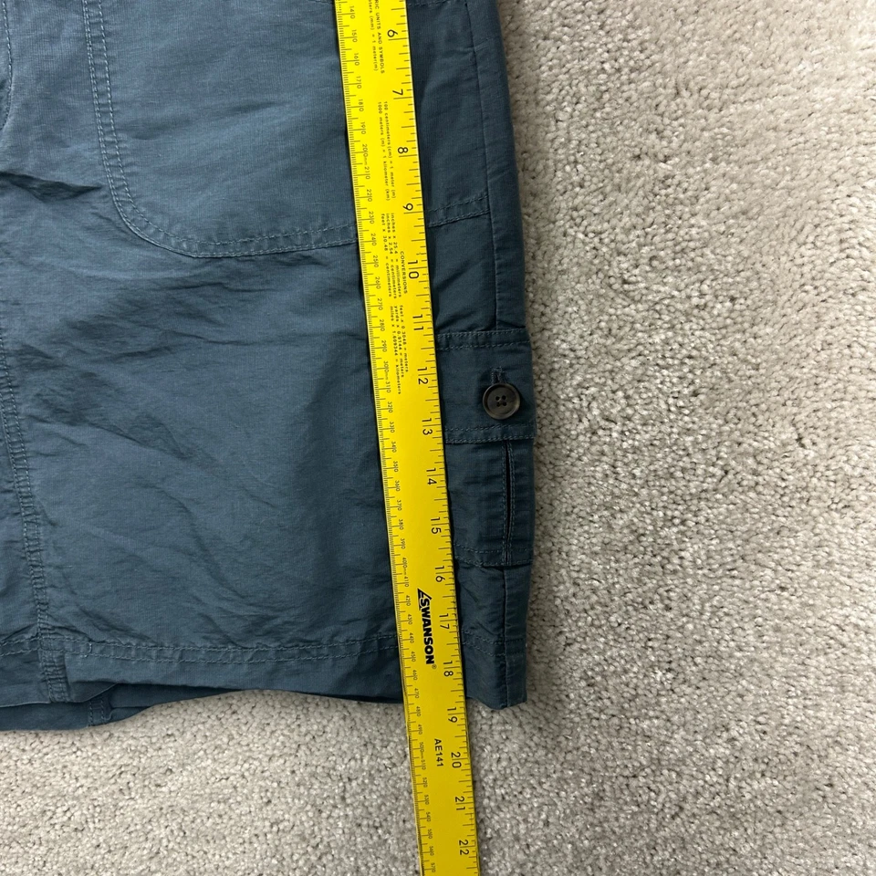 Merona 裙子女式 8 码蓝色工装实用平前亚麻混纺 — 第 4/4 张图片