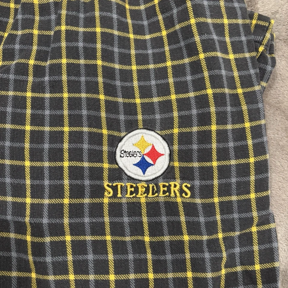 Reebok Pittsburgh Steelers Pantalones de Salón a Cuadros L Cintura Elástica Pijama Fútbol Foto 2 de 4