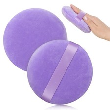 Large 5 Velour Powder Puff Soft Makeup Sponge Face Body Powder Applicator