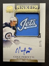 2021-22 UD The Cup Inked Insignias #11-CP Cole Perfetti 22/75 Winnipeg Jets