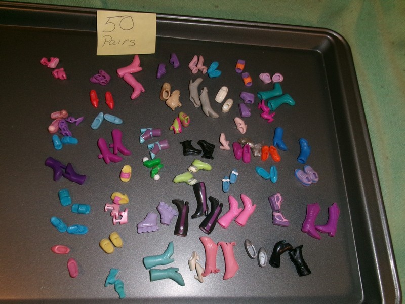 Polly Pocket 50+ Pairs of Shoes Boots +