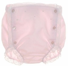 Sarah Louise Embroidered Lace Diaper Cover Bloomers Sz. Large Pink, NEW