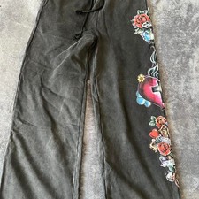 Prettylittlething Men's Black and Grey Trousers