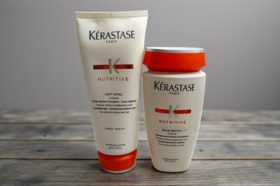 Kerastase Nutritive Bain Satin 1 Shampoo & Lait Vital Rinse - Out Conditioner